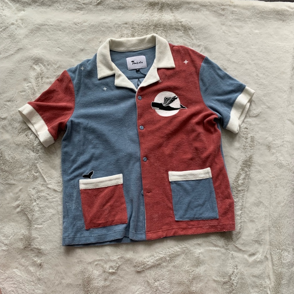 Festive Tombolo Terrycloth Button Up